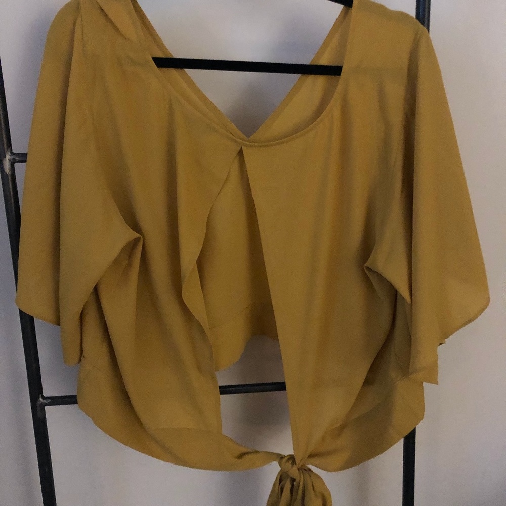 Open Back Tied Blouse